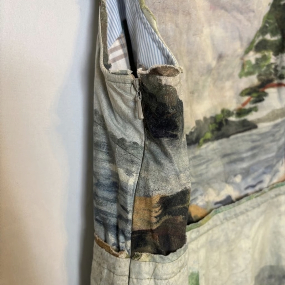 Vintage Anthropologie Odille Artist’s Rendering Landscape Scenery Dress - Picture 5 of 6